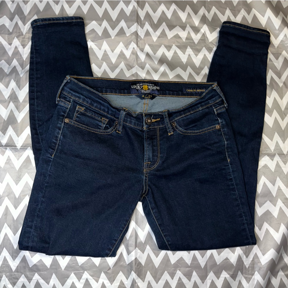 Lucky Brand Women’s Skinny Jeans — Dark Blue Denim